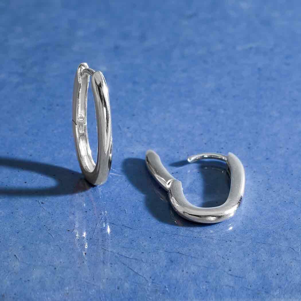 Oval Huggie Hoops - Image 3
